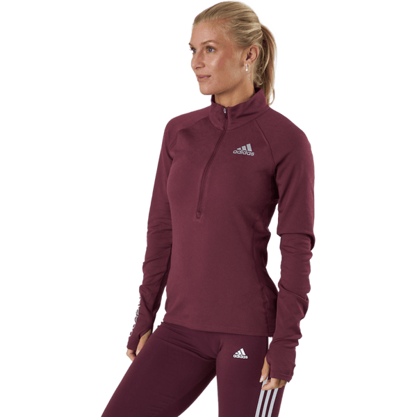 Adidas - Adizero 1/2 Zip Long Sleeve Women Victory Crimson