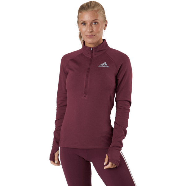 Adidas - Adizero 1/2 Zip Long Sleeve Women Victory Crimson