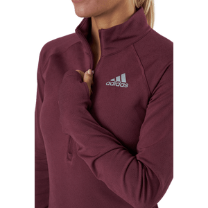 Adidas - Adizero 1/2 Zip Long Sleeve Women Victory Crimson