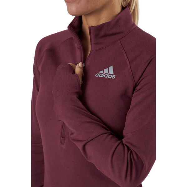 Adidas - Adizero 1/2 Zip Long Sleeve Women Victory Crimson