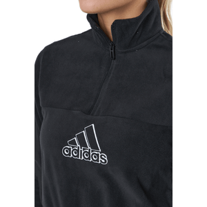 Adidas - Brand Love Polarfleece Half-Zip Sweatshirt Black / White / Halo Blush