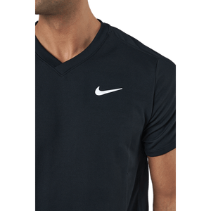 Nike - NikeCourt Dri-FIT Victory Men's Tennis Top BLACK/BLACK/WHITE
