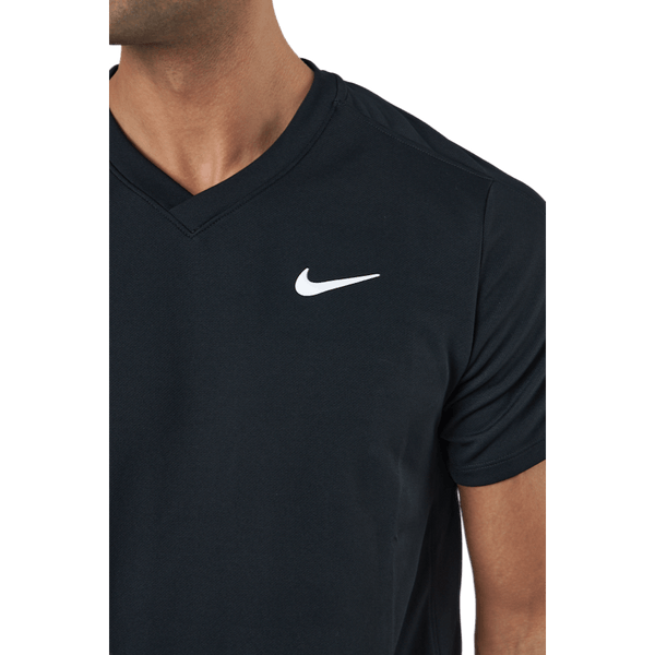 Nike - NikeCourt Dri-FIT Victory Men's Tennis Top BLACK/BLACK/WHITE