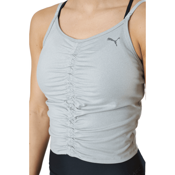 Puma - Studio Foundation Ruched Tank Light Gray Heather