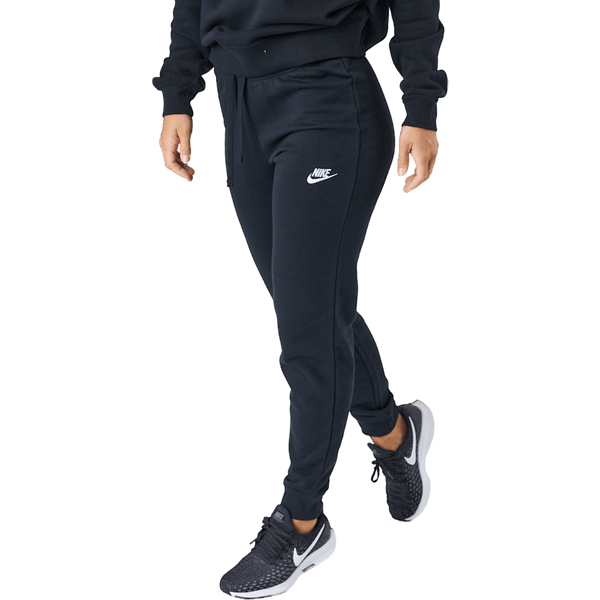 Nike - Sportswear Club Fleece Women's Mid-Rise Pants BLACK/WHITE