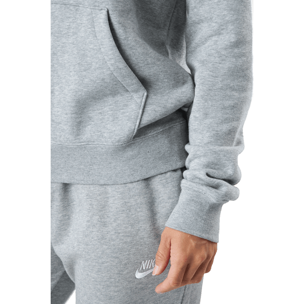 Nike - Sportswear Club Fleece Women's Logo Pullover Hoodie DK GREY HEATHER/WHITE