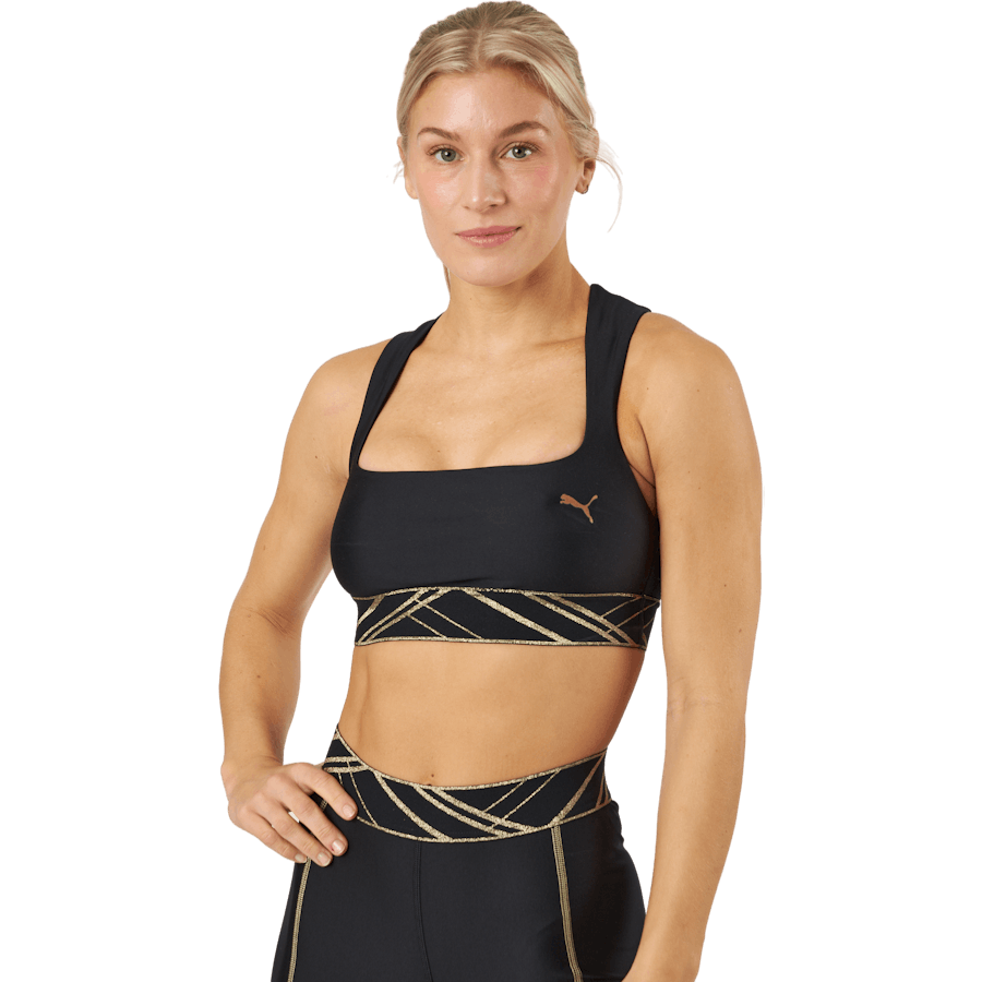 Puma - Mid Impact Deco Glam Bra Puma Black-deco Glam