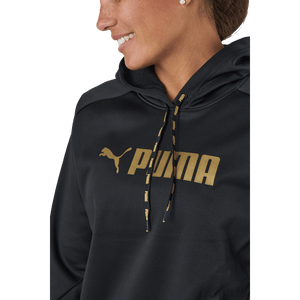 Puma - Puma Fit Tech Knit Po Hoodie Puma Black-metallic Gold