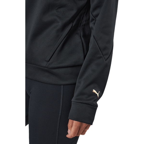 Puma - Puma Fit Tech Knit Po Hoodie Puma Black-metallic Gold