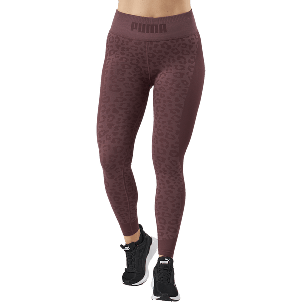 Puma - Formknit Seamless High Waist 7 Dusty Plum-leopard Print