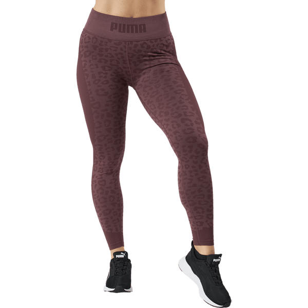 Puma - Formknit Seamless High Waist 7 Dusty Plum-leopard Print