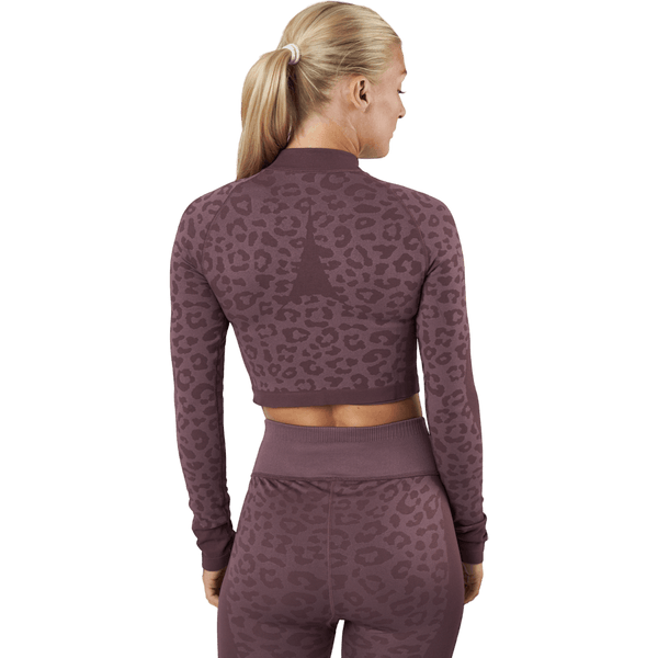 Puma - Formknit Seamless Cropped 1/4  Dusty Plum-leopard Print