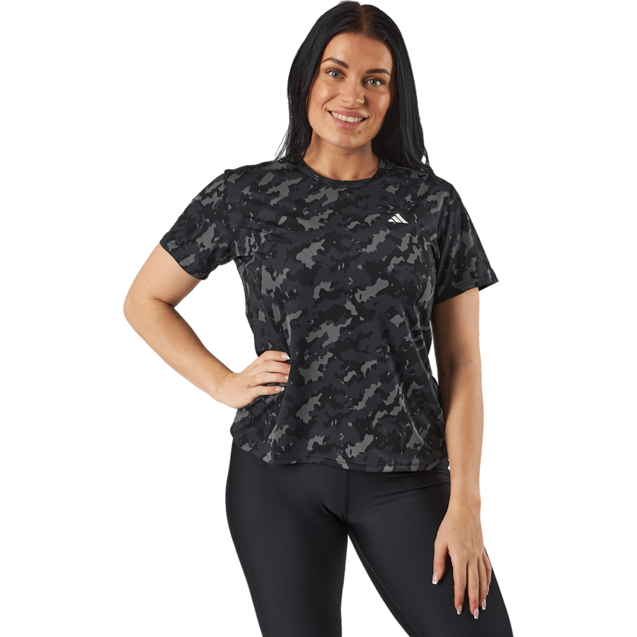 Adidas - Own the Run Camo Running T-Shirt Black