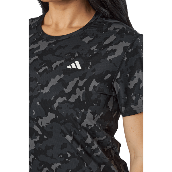Adidas - Own the Run Camo Running T-Shirt Black