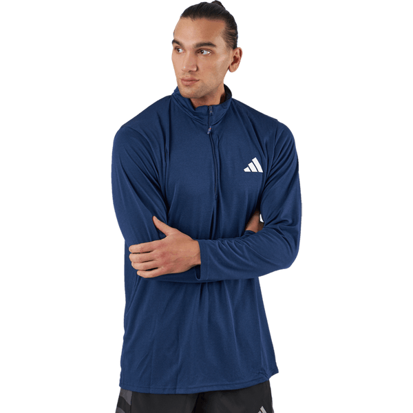 Adidas - Train Essentials Seasonal Training 1/4-Zip Long Sleeve Sweatshirt Dark Blue