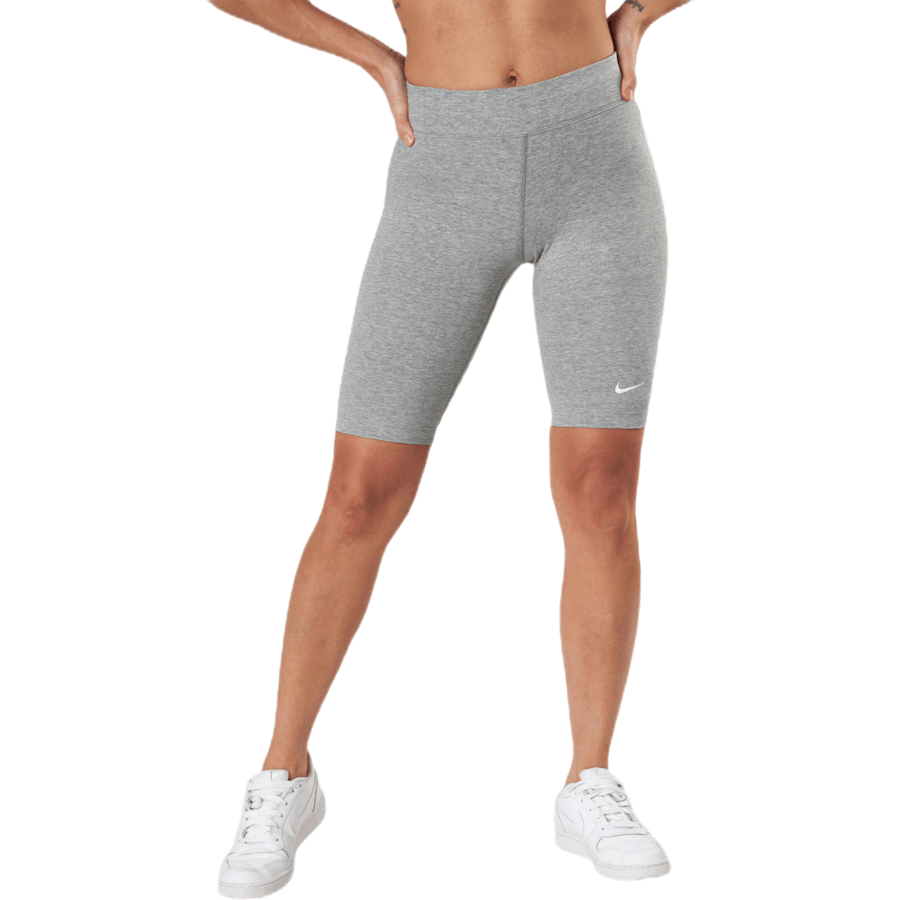 Nike - Sportswear Essential Women's Mid-Rise Bike Shorts DK GREY HEATHER/WHITE