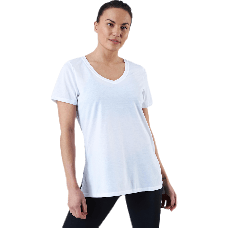 2XU - URBAN V Neck Hi Low Tee White