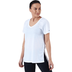2XU - URBAN V Neck Hi Low Tee White