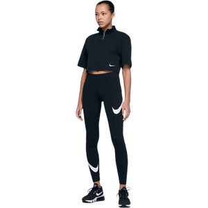 Nike - W Swoosh Top Ss Mock Black