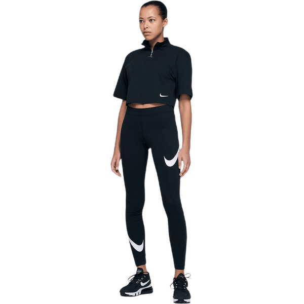 Nike - W Swoosh Top Ss Mock Black
